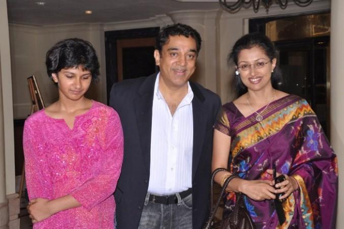 Subbalakshmi Bhatia along with her mother and kamal hassan