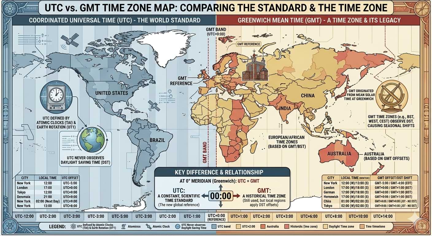 GMT vs UTC: Is UTC the Same as GMT? - Business Timenow