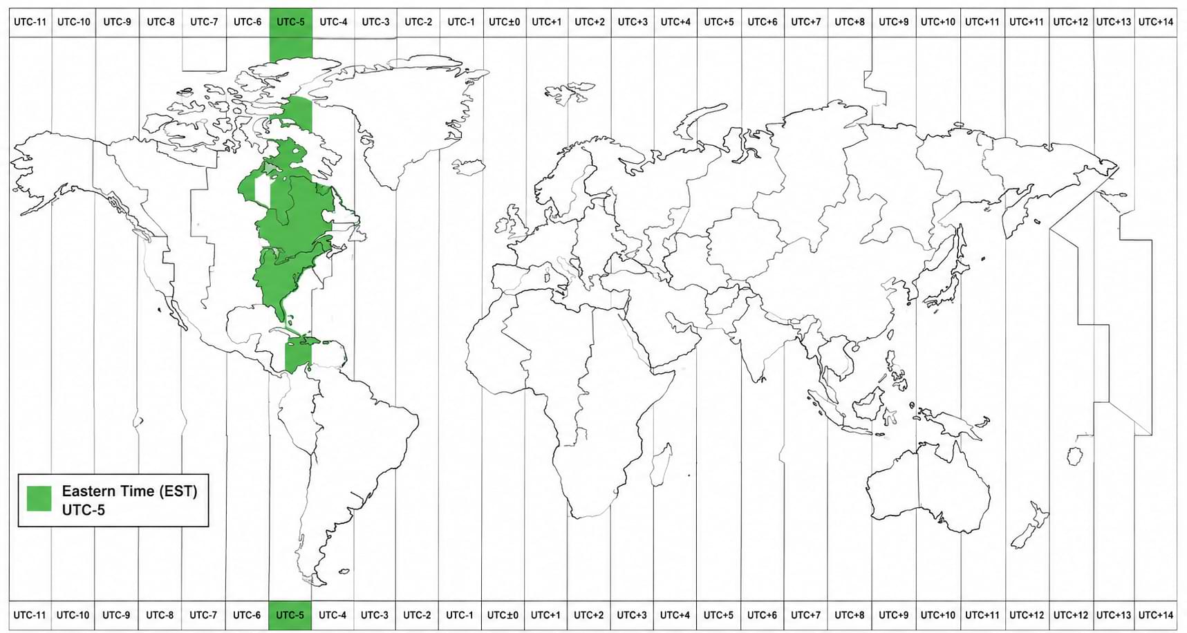 est timezone map