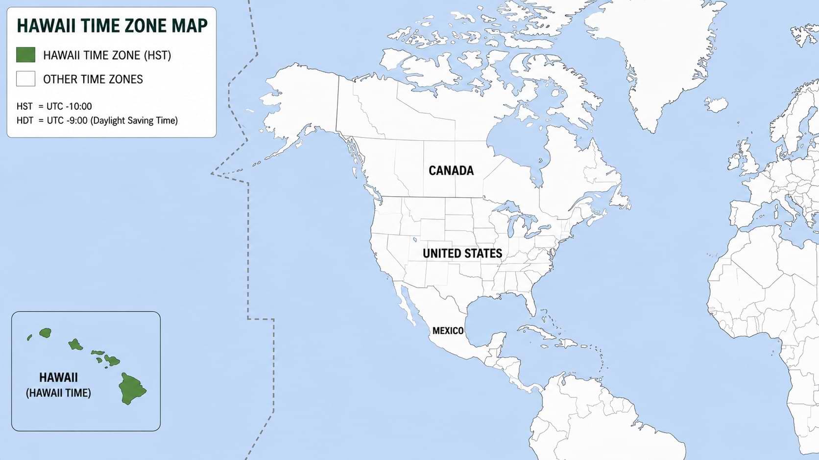 hawaii time zone map